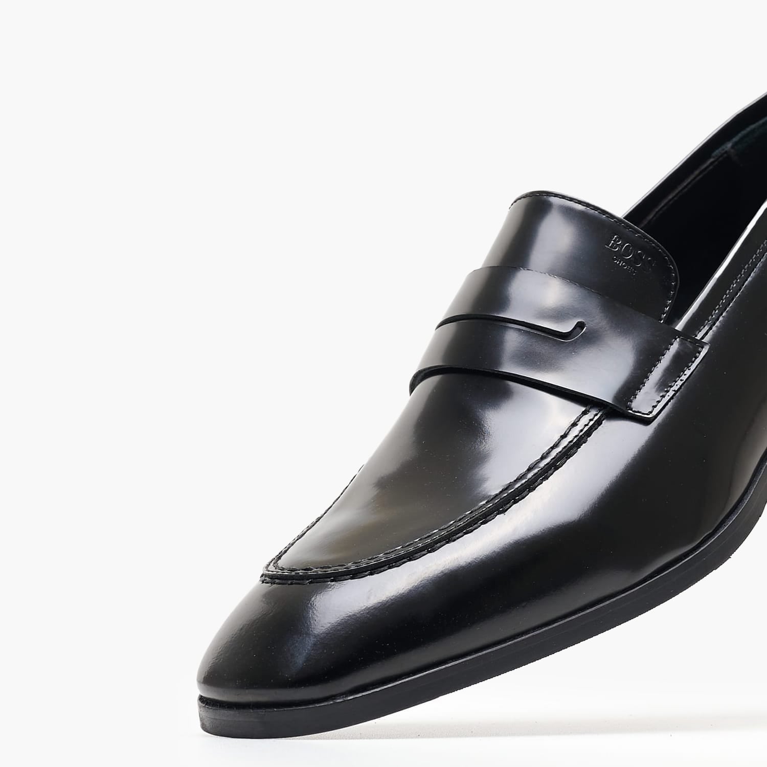 Ανδρικά Μοκασίνια Z7519.Spazz Μαύρο Δέρμα Boss shoes