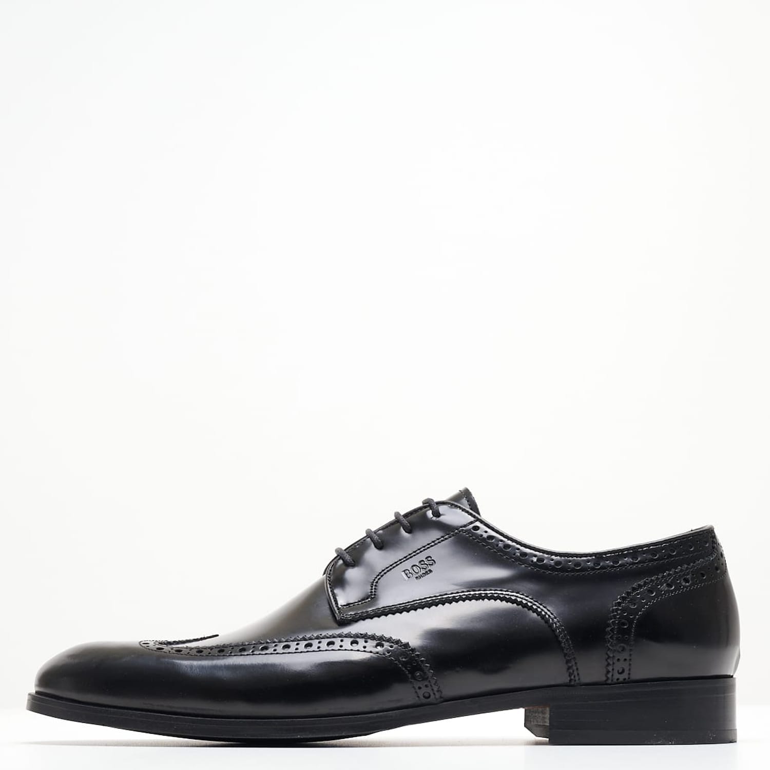 Ανδρικά Παπούτσια Δετά Z7522 Μαύρο Δέρμα Boss shoes