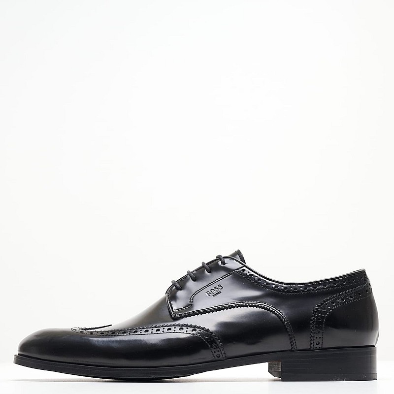 Ανδρικά Παπούτσια Δετά Z7522 Μαύρο Δέρμα Boss shoes