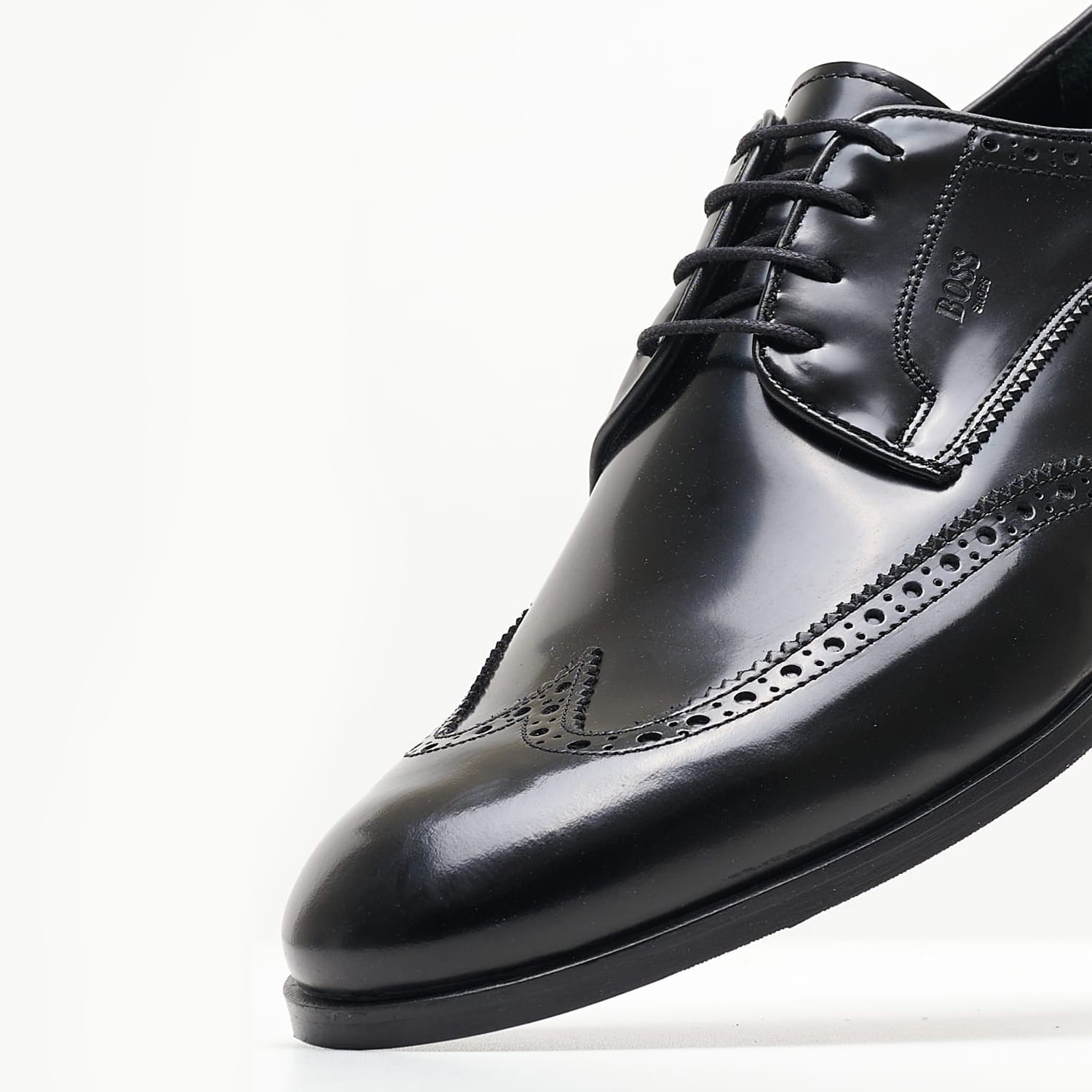 Ανδρικά Παπούτσια Δετά Z7522 Μαύρο Δέρμα Boss shoes