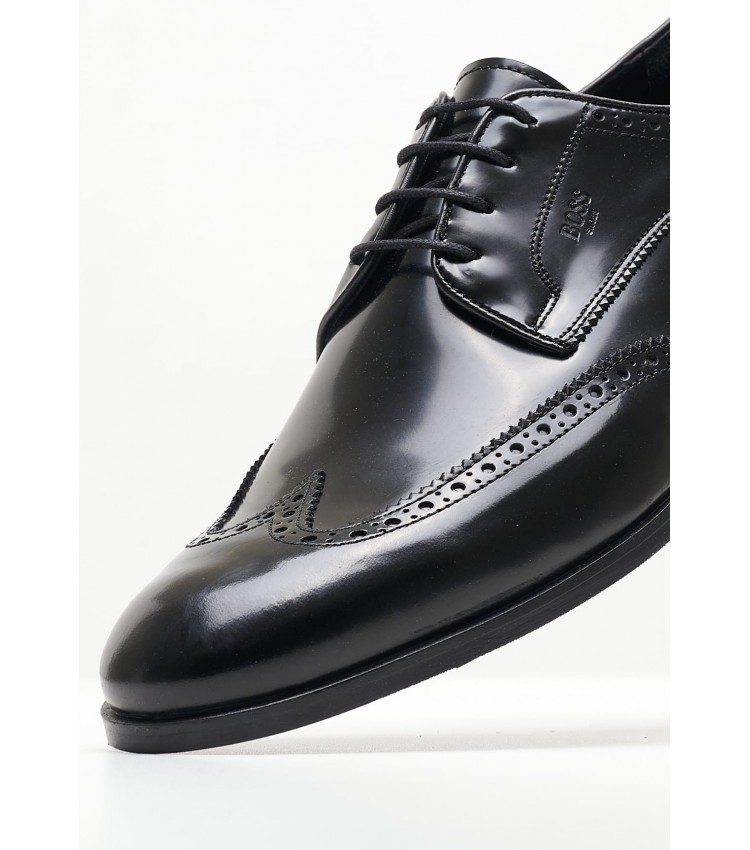 Men Shoes Z7522 Black Leather Boss shoes