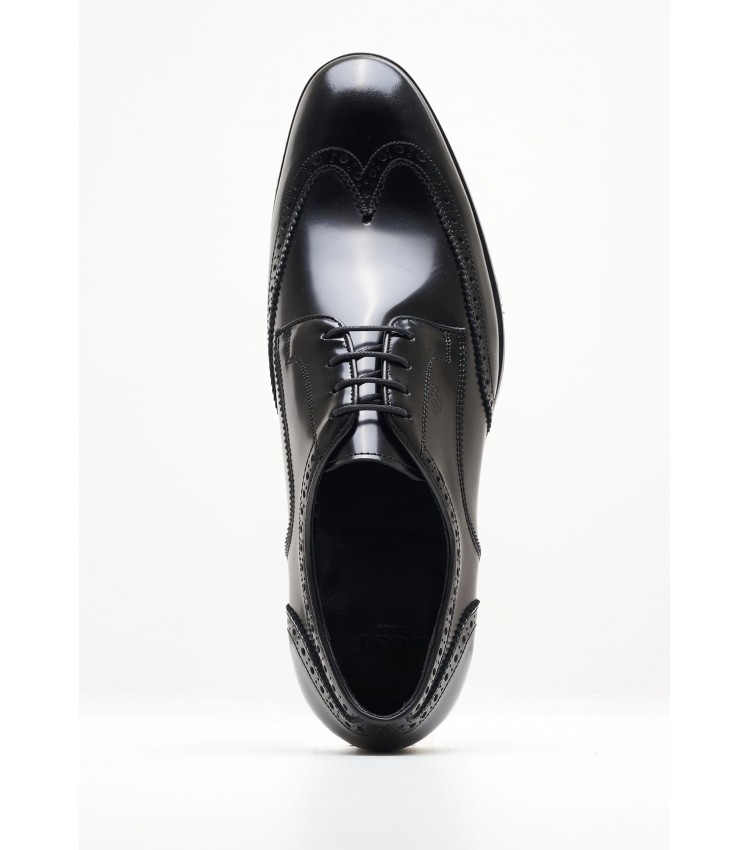 Men Shoes Z7522 Black Leather Boss shoes