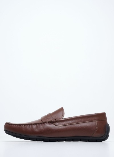 Men Moccasins S6890.EPS Black Leather Boss shoes