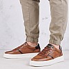 Ανδρικά Παπούτσια Casual ZA220.Stamp Ταμπά Δέρμα Boss shoes Ανδρικά Παπούτσια Casual ZA220.Stamp Ταμπά Δέρμα Boss shoes