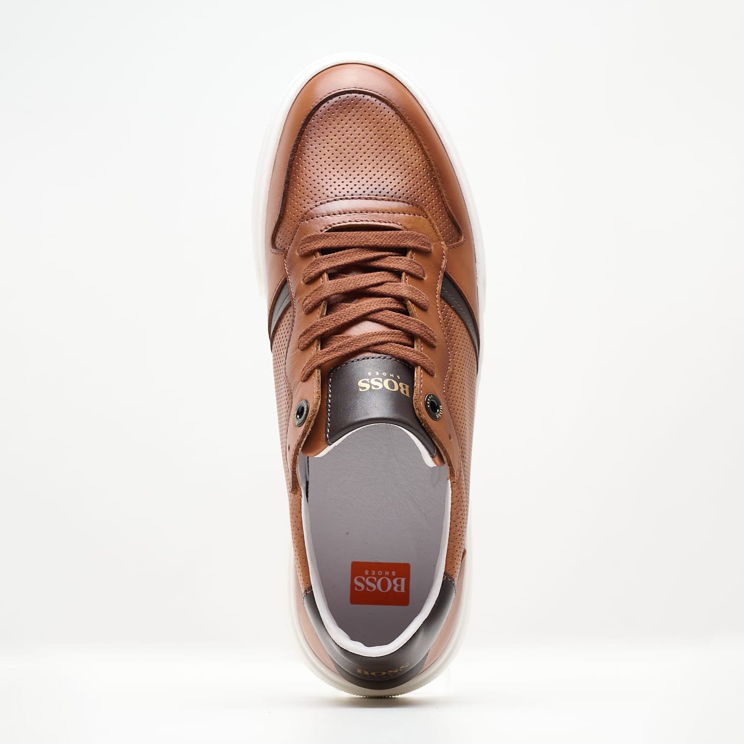 Ανδρικά Παπούτσια Casual ZA220.Stamp Ταμπά Δέρμα Boss shoes Ανδρικά Παπούτσια Casual ZA220.Stamp Ταμπά Δέρμα Boss shoes