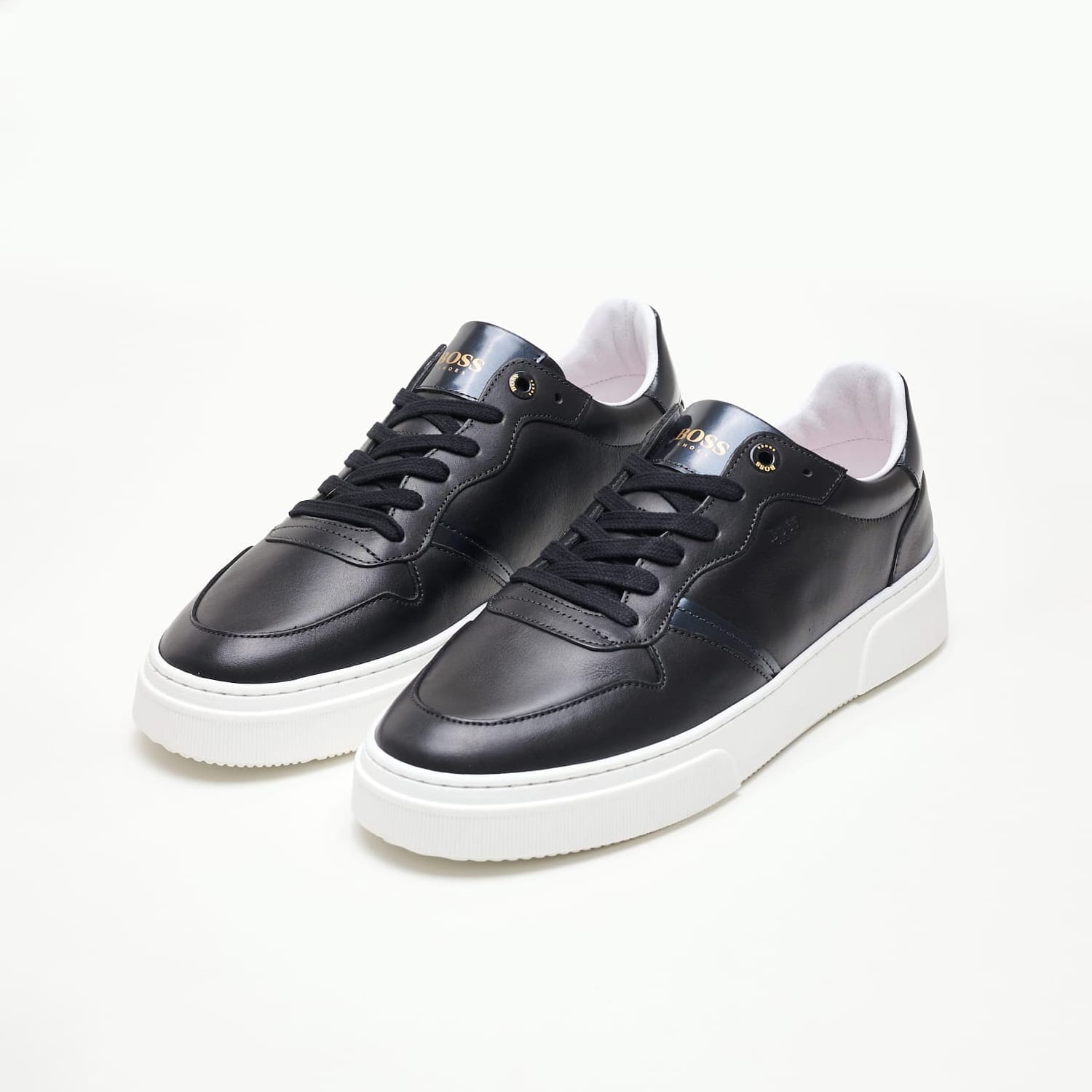 Ανδρικά Παπούτσια Casual ZA220 Μαύρο Δέρμα Boss shoes Ανδρικά Παπούτσια Casual ZA220 Μαύρο Δέρμα Boss shoes