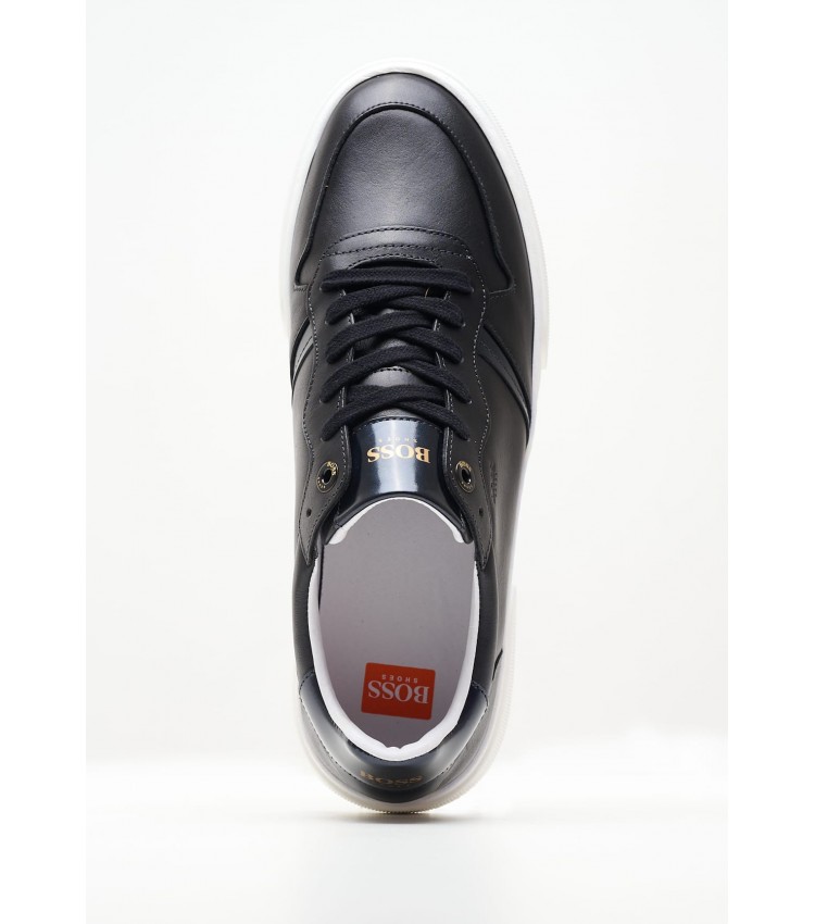 Ανδρικά Παπούτσια Casual ZA220 Μαύρο Δέρμα Boss shoes