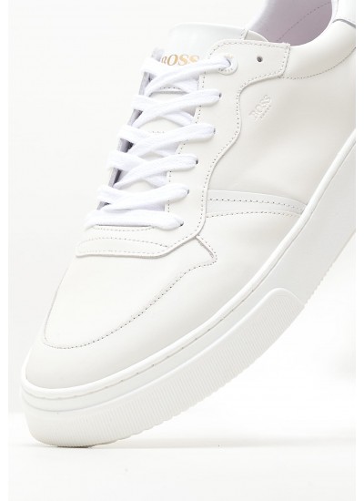 Men Casual Shoes Cupsole.Chunky White Leather Calvin Klein