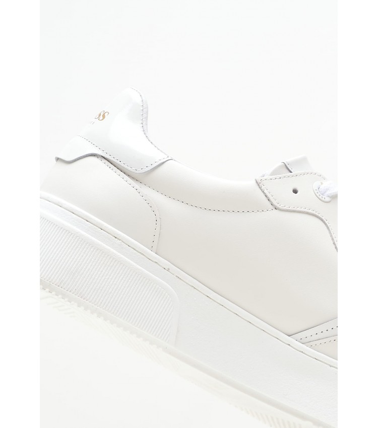 Ανδρικά Παπούτσια Casual ZA220 Άσπρο Δέρμα Boss shoes
