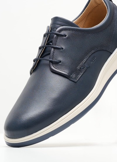 Men Shoes ZA267 Blue Leather Boss shoes