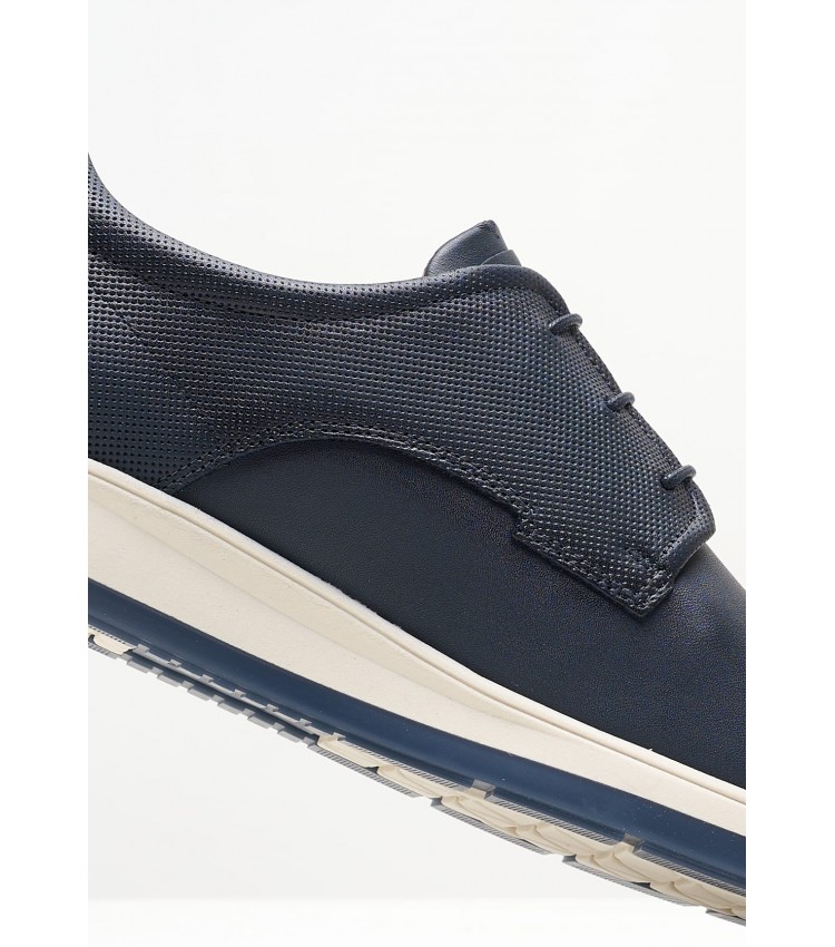 Men Shoes ZA267 Blue Leather Boss shoes