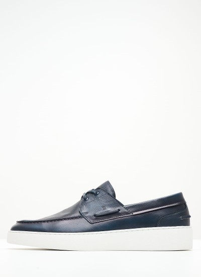 Ανδρικά Παπούτσια Δετά M4972.GLM Μαύρο Δέρμα Boss shoes