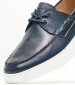 Men Sailing shoes ZA321 Blue Leather Boss shoes