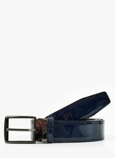 Men Belts 1704 Black Leather Mortoglou