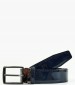 Men Belts ZB010 Blue Patent Leather Boss shoes