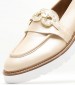 Women Moccasins ZW7439 Beige Leather Boss shoes