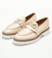 Women Moccasins ZW7439 Beige Leather Boss shoes