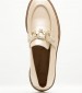 Women Moccasins ZW7439 Beige Leather Boss shoes