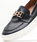 Women Moccasins ZWCH256 Black Leather Boss shoes