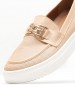 Women Moccasins ZWCH256 Beige Leather Boss shoes