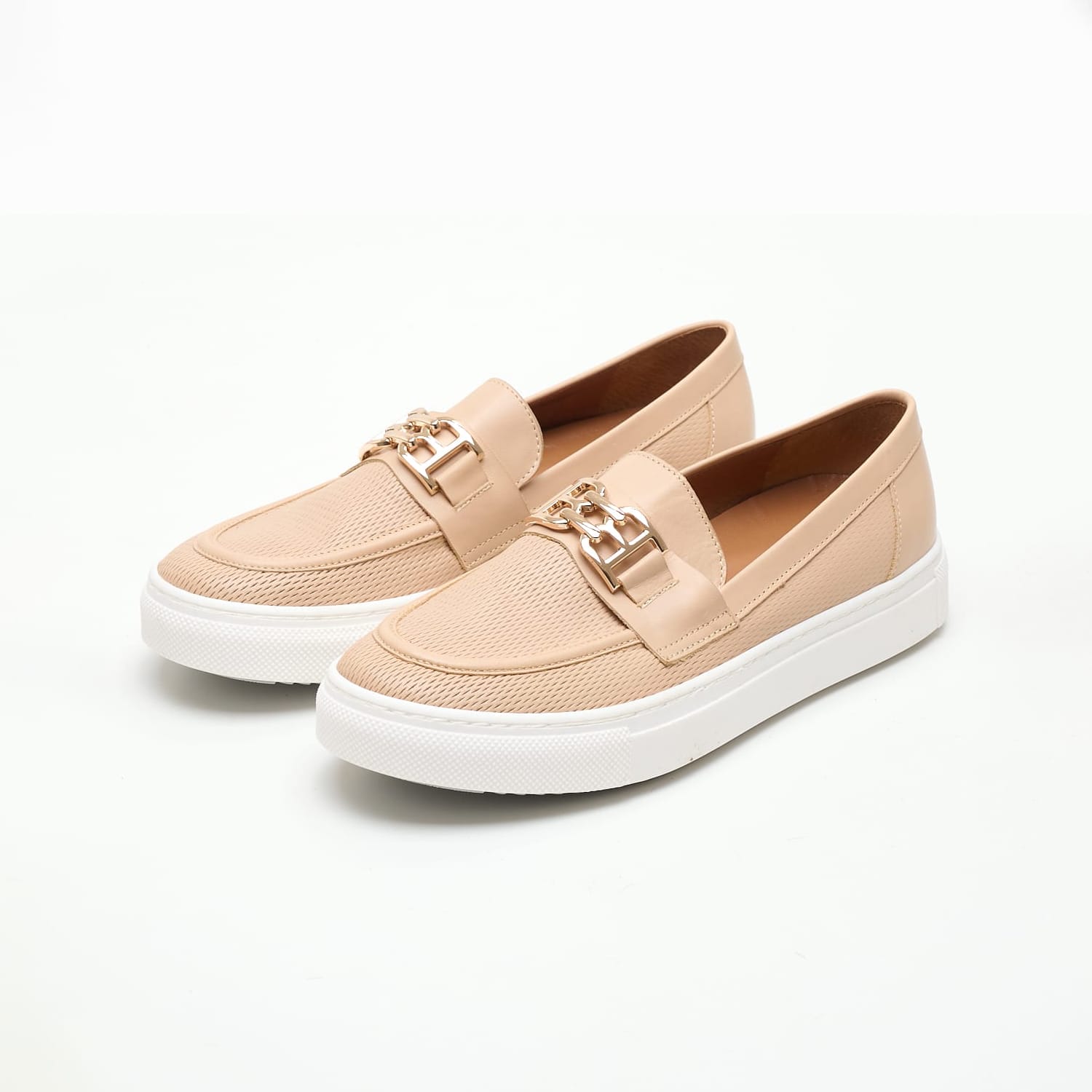 Γυναικεία Μοκασίνια ZWCH256 Μπεζ Δέρμα Boss shoes Γυναικεία Μοκασίνια ZWCH256 Μπεζ Δέρμα Boss shoes