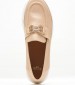 Women Moccasins ZWCH256 Beige Leather Boss shoes