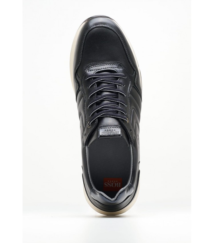 Men Casual Shoes ZX290.B Black Leather Boss shoes