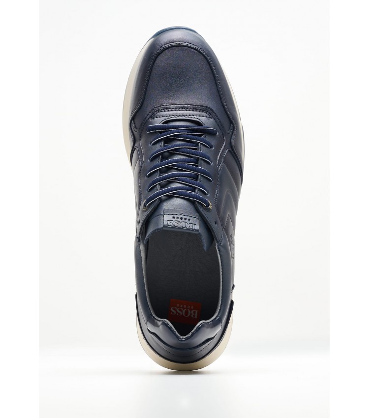 Men Casual Shoes ZX290.B Blue Leather Boss shoes