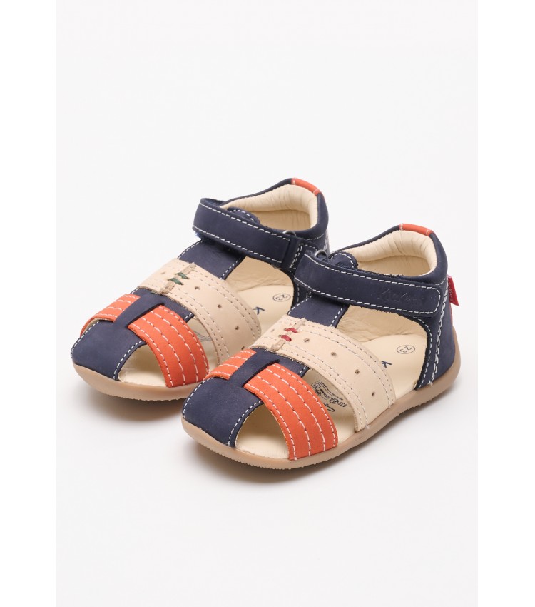 Kids Flip Flops & Sandals Bigbazar Blue Nubuck Leather Kickers