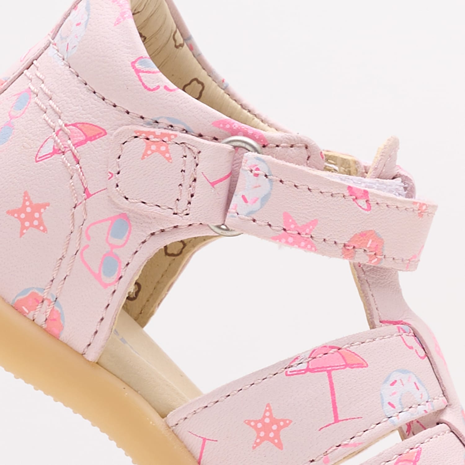 Kids Flip Flops & Sandals Bigflo2.Print Pink Leather Kickers Kids Flip Flops & Sandals Bigflo2.Print Pink Leather Kickers