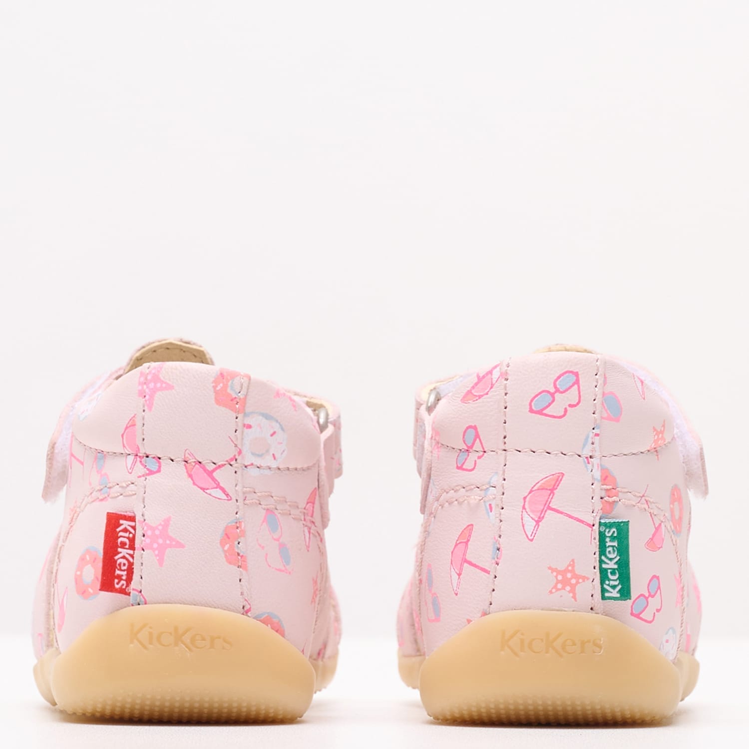 Kids Flip Flops & Sandals Bigflo2.Print Pink Leather Kickers Kids Flip Flops & Sandals Bigflo2.Print Pink Leather Kickers