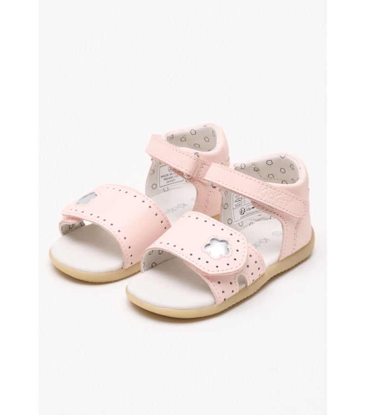 Kids Flip Flops & Sandals Bigkratch.C Pink Leather Kickers