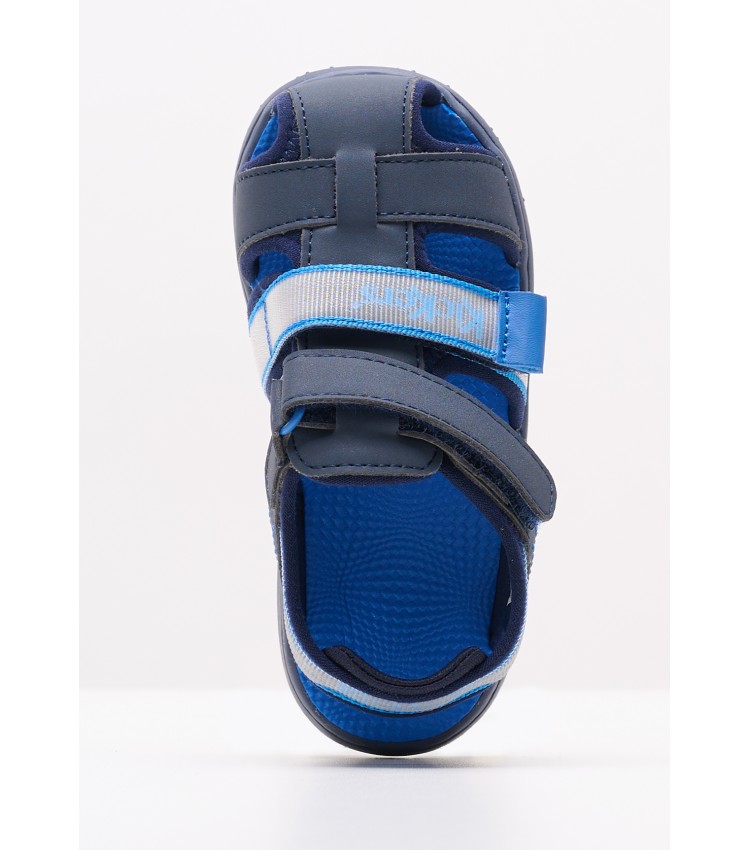 Kids Flip Flops & Sandals Kickbeachou Blue ECOleather Kickers