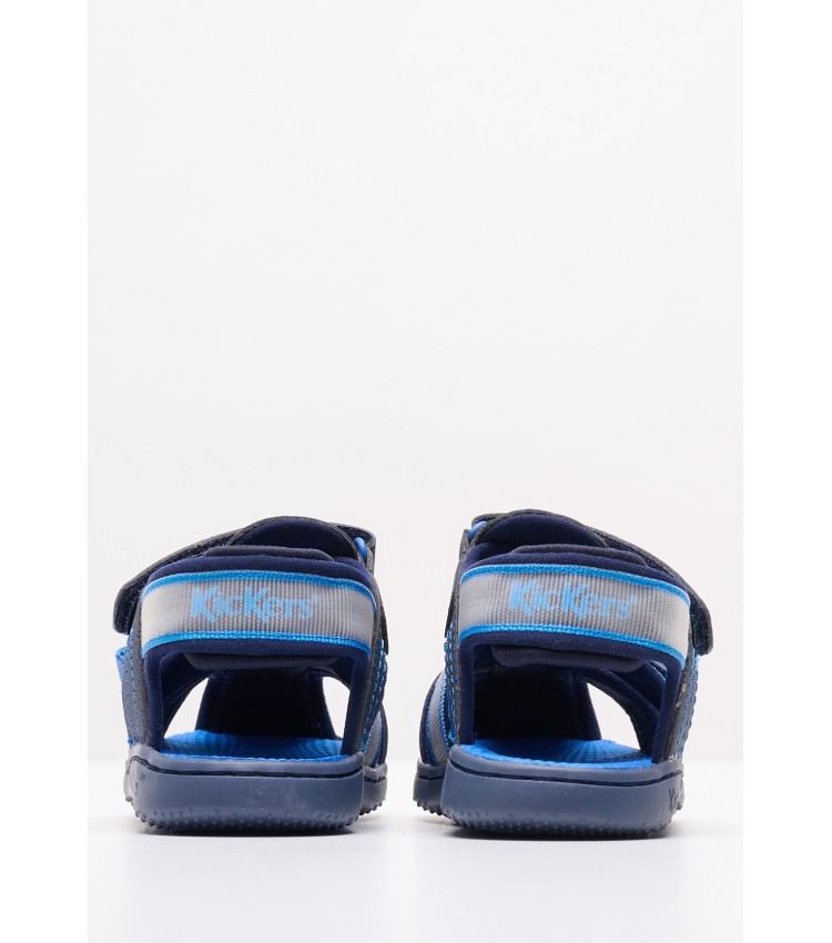 Kids Flip Flops & Sandals Kickbeachou Blue ECOleather Kickers