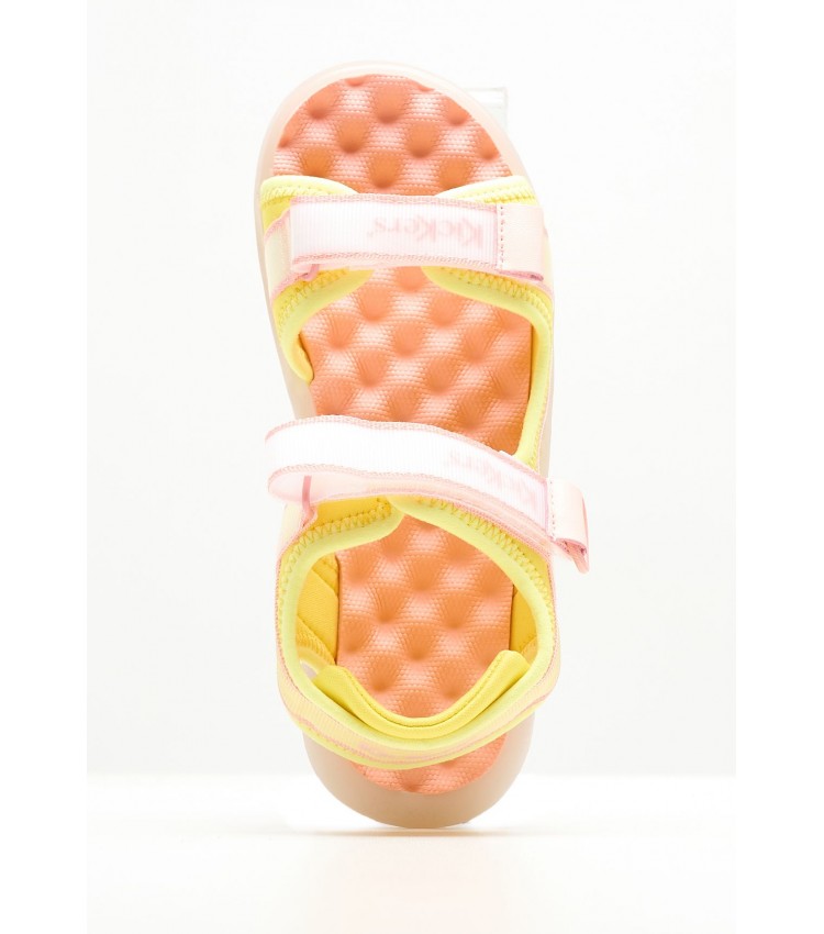 Kids Flip Flops & Sandals Kickjune Yellow ECOleather Kickers