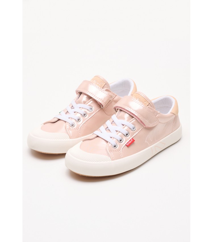 Kids Casual Shoes Kickgoldi Pink ECOleather Kickers