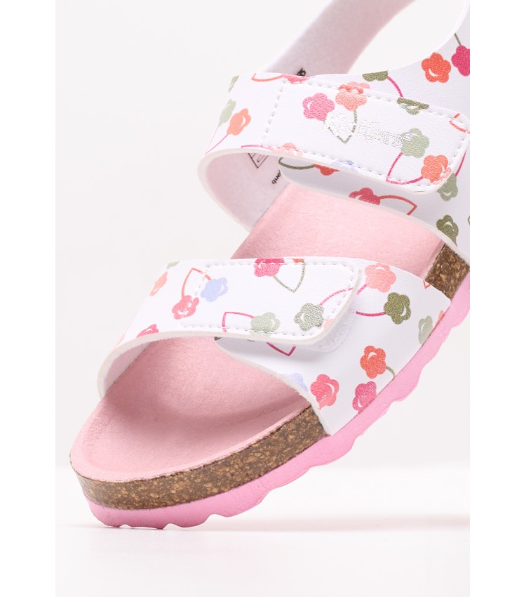 Kids Flip Flops & Sandals Summerkro.Cherry White ECOleather Kickers