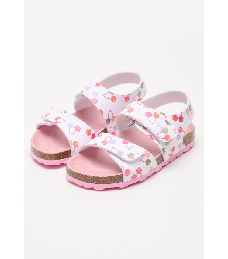 Kids Flip Flops & Sandals Summerkro.Cherry White ECOleather Kickers