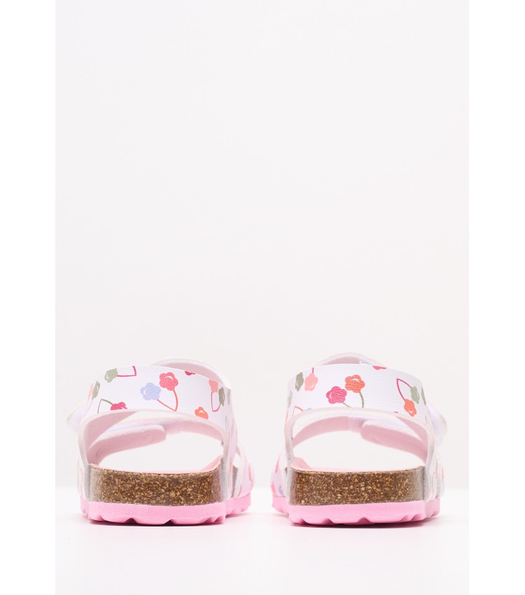 Kids Flip Flops & Sandals Summerkro.Cherry White ECOleather Kickers