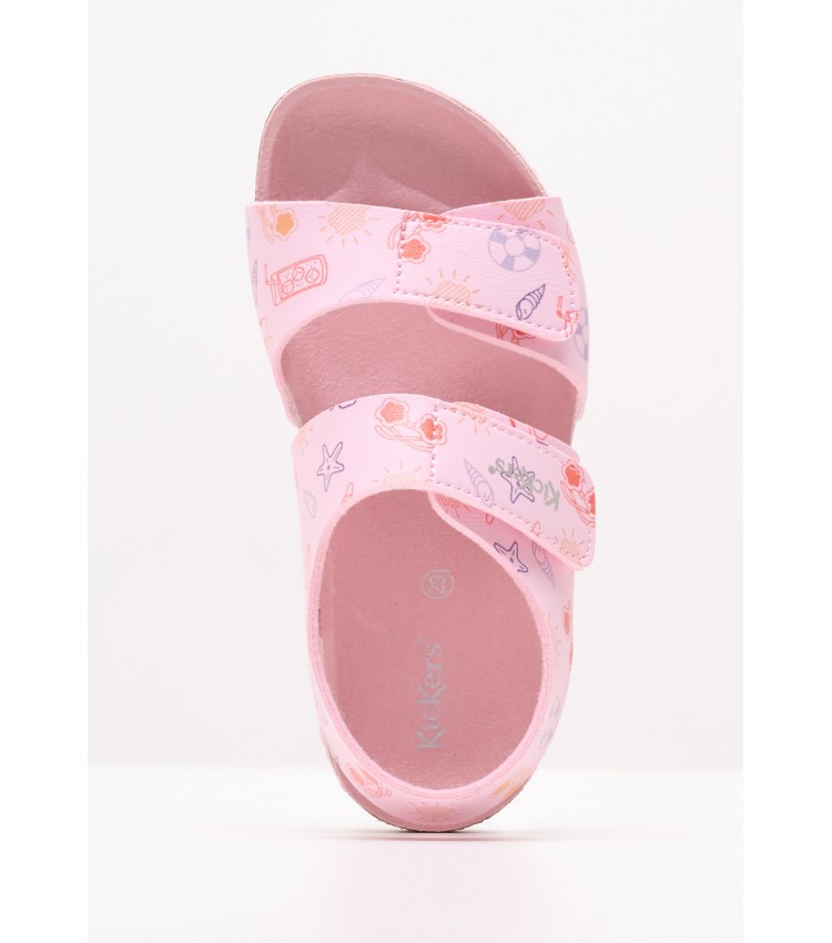 Kids Flip Flops & Sandals Summerkro.Hol Pink ECOleather Kickers