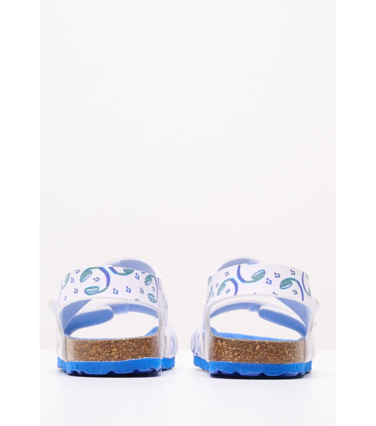 Kids Flip Flops & Sandals Summerkro.Print White ECOleather Kickers