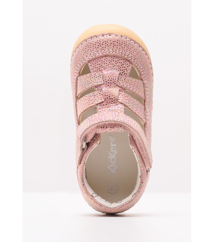 Kids Flip Flops & Sandals Sushy.Nb Pink Nubuck Leather Kickers