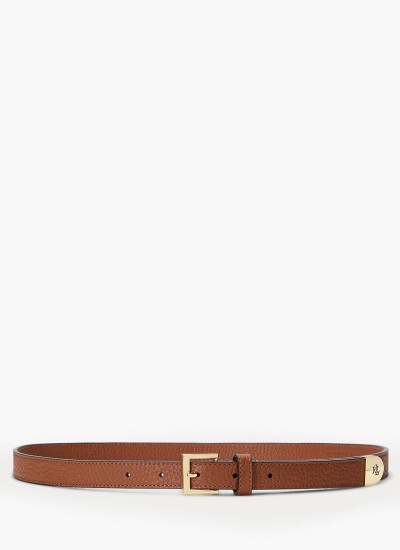 Women Belts Flora Black Leather Pepe Jeans