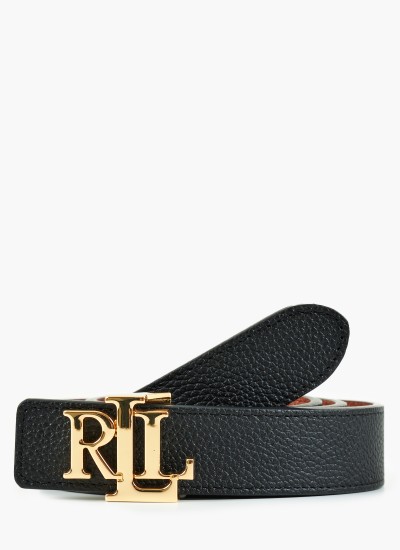 Women Belts 412912039 Black Leather Ralph Lauren