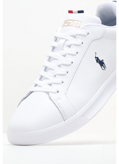 Ανδρικά Παπούτσια Casual Hrt.3003.W Άσπρο Δέρμα Ralph Lauren