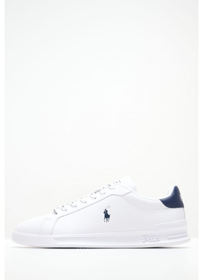 Men Casual Shoes Hrt.4003 White Leather Ralph Lauren