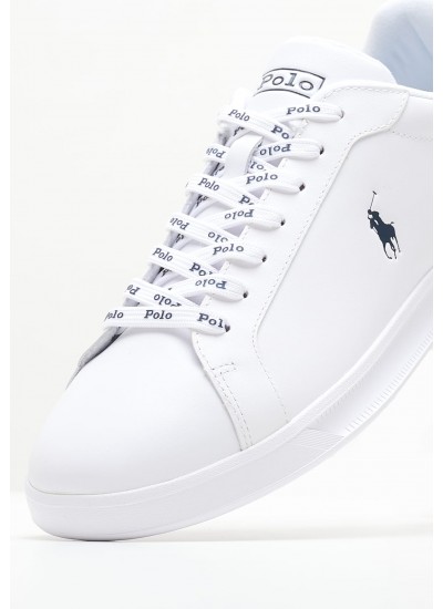 Men Casual Shoes Hrt.4003 White Leather Ralph Lauren