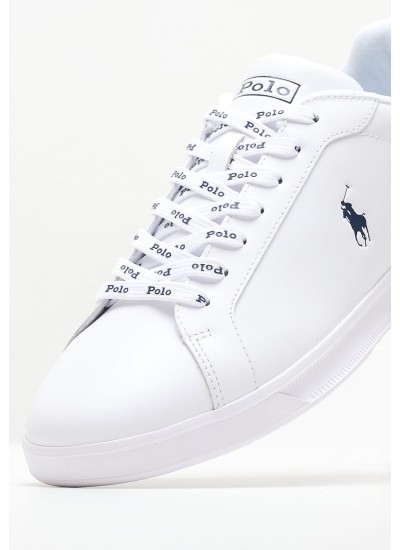 Ανδρικά Παπούτσια Casual Hrt.Ct2 Άσπρο Ύφασμα Ralph Lauren