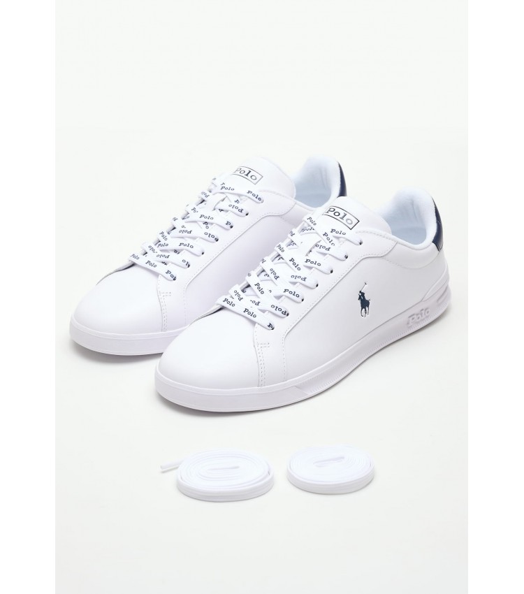 Ανδρικά Παπούτσια Casual Hrt.Ct2 Άσπρο Ύφασμα Ralph Lauren
