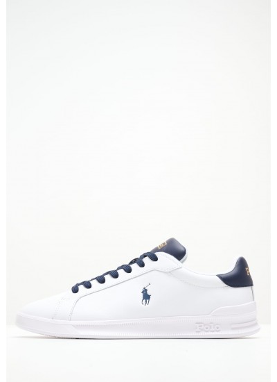 Ανδρικά Παπούτσια Casual Hrt.Sk Άσπρο Δέρμα Ralph Lauren